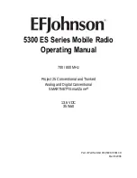 E.F. Johnson Company 5300 ES Series Operating Manual preview