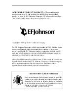 Предварительный просмотр 3 страницы E.F. Johnson Company 8500 Series Operating Manual