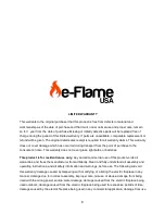 Preview for 8 page of e-Flame USA EF-BLT16 Owner'S Manual