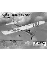 Предварительный просмотр 1 страницы E-FLITE Alpha Sport 450 Assembly Manual