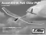 Предварительный просмотр 1 страницы E-FLITE Ascent 450 BL Park Glider PNP Assembly Manual