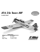 Предварительный просмотр 1 страницы E-FLITE AT-6 25e Texan ARF Assembly Manual