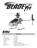 E-FLITE Blade CP Pro Instruction Manual предпросмотр