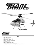 E-FLITE Blade CP User Manual предпросмотр