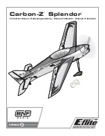 E-FLITE Carbon-Z Splendor Instruction Manual предпросмотр