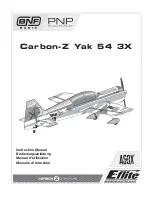 Предварительный просмотр 1 страницы E-FLITE Carbon-Z Yak 54 3X Instruction Manual