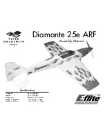 Предварительный просмотр 1 страницы E-FLITE Diamante 25e ARF Assembly Manual