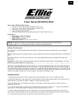 Предварительный просмотр 1 страницы E-FLITE EFLC4010 Operating Instructions