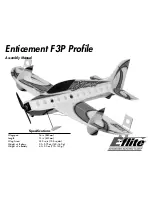 Предварительный просмотр 1 страницы E-FLITE Enticement F3P Assembly Manual