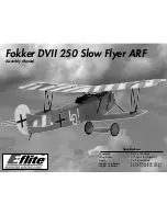 E-FLITE Fokker DVII 250 Slow Flyer ARF Assembly Manual preview