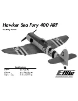 Предварительный просмотр 1 страницы E-FLITE hawker sea fury 400 arf Assembly Manual