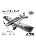 Предварительный просмотр 1 страницы E-FLITE Mini Pulse XT PNP Assembly Manual