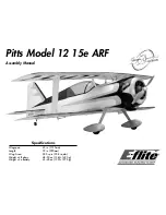 E-FLITE Pitts Model 12 15e ARF Assembly Manual предпросмотр