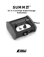 Предварительный просмотр 2 страницы E-FLITE SUMMIT DC 4–7 Cell Peak Predict Charger Instructions