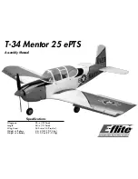 Предварительный просмотр 1 страницы E-FLITE T-34 Mentor 25e ARF Assembly Manual