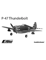 E-FLITE thunderbolt p-47 Assembly Manual предпросмотр