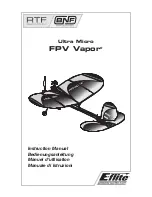 Предварительный просмотр 1 страницы E-FLITE Ultra Micro FPV Vapor Instruction Manual