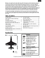 Preview for 3 page of E-FLITE UMX Habu 180 DF Instruction Manual