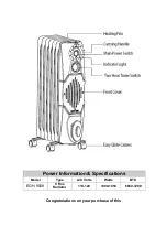 Предварительный просмотр 2 страницы e.Green Heater EGH-9008 Owner'S Manual & Operating Instructions