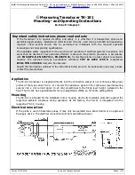 Preview for 1 page of E.L.B. TK-101 Mounting And Operating Instructions