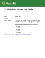 E-MetroTel XSTIM Infinity Phone User Manual preview
