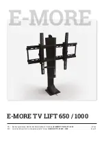 E-MORE TV Lift 1000 Operation Manual preview