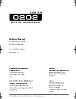 Preview for 1 page of E-Mu 202 Getting Started Manual