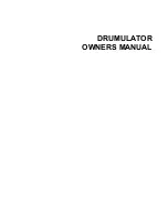 Preview for 1 page of E-Mu Drumulator Owner'S Manual