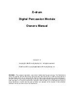 E-Mu E-drum Owner'S Manual предпросмотр