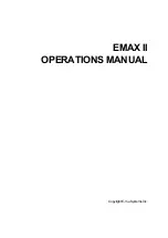 E-Mu EMAX II Operation Manual preview