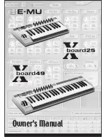 Preview for 1 page of E-Mu X board25 Owner'S Manual