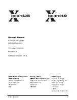 Preview for 2 page of E-Mu X board25 Owner'S Manual