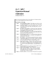 Preview for 1 page of E-Mu XL-7 Command Station Operation Manual Addendum