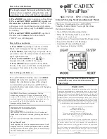 E-Pill CADEX VibraPlus Manual preview