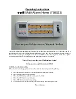 E-Pill Multi-Alarm Home Operating Instructions предпросмотр