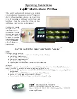 E-Pill Multi-Alarm Pill Box Operating Instructions preview