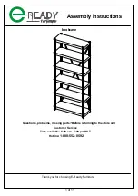 E-Ready Furniture bookcase Assembly Instructions Manual предпросмотр