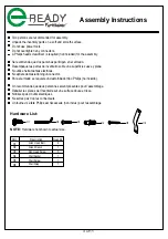 Предварительный просмотр 3 страницы E-Ready Furniture bookcase Assembly Instructions Manual