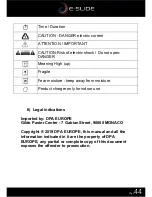 Предварительный просмотр 44 страницы E-Slide ES1200D User Manual