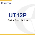 Preview for 1 page of e-survey UT12P Quick Start Manual