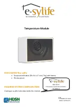 e-sylife Temperature Module Quick Installation Manual preview