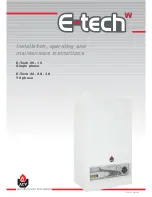 Предварительный просмотр 1 страницы E-Tech 9 Installation, Operating And Maintenance Instructions