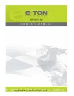 E-TON Sport 50 AV05W9-A Owner'S Manual preview