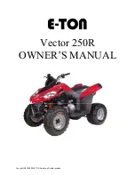 E-TON Vector 250R Owner'S Manual preview