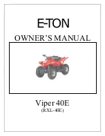 E-TON Viper 40E (RXL-40E) Owner'S Manual preview