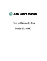 Предварительный просмотр 1 страницы E-Tool EL-400D User Manual