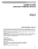 Preview for 3 page of E-Z-GO 2012 EXPRESS L6 Owner'S Manual