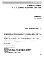 Предварительный просмотр 3 страницы E-Z-GO Express L4 - Electric Owner'S Manual