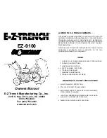 E-Z Trench Groundsaw EZ-9100 Owner'S Manual preview