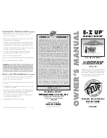 E-Z UP SPEED SHELTER Manual preview